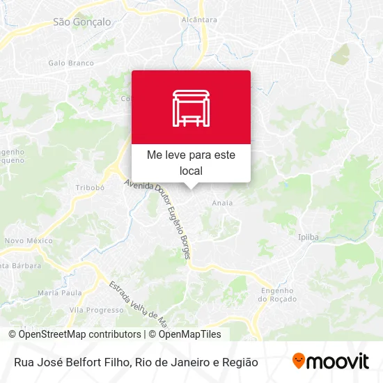 Rua José Belfort Filho mapa