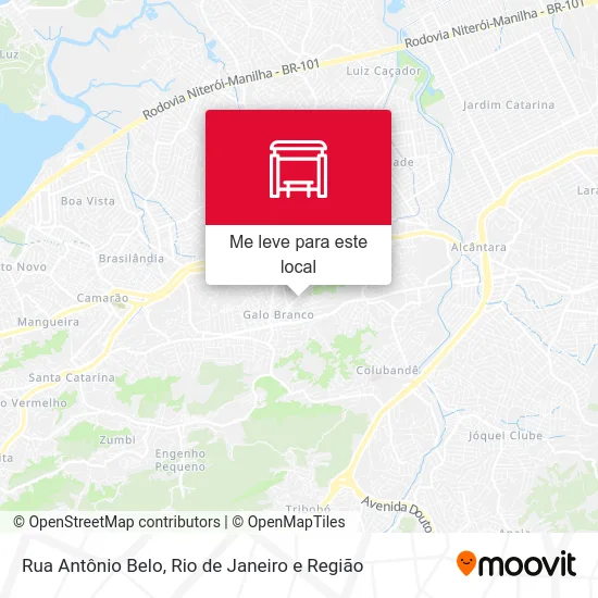 Rua Antônio Belo mapa