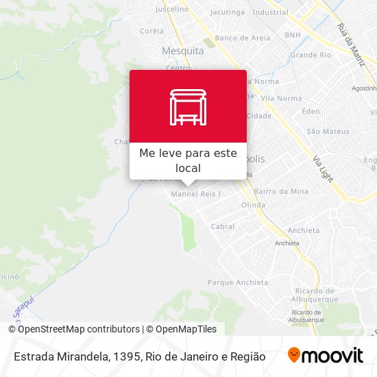 Estrada Mirandela, 1395 mapa