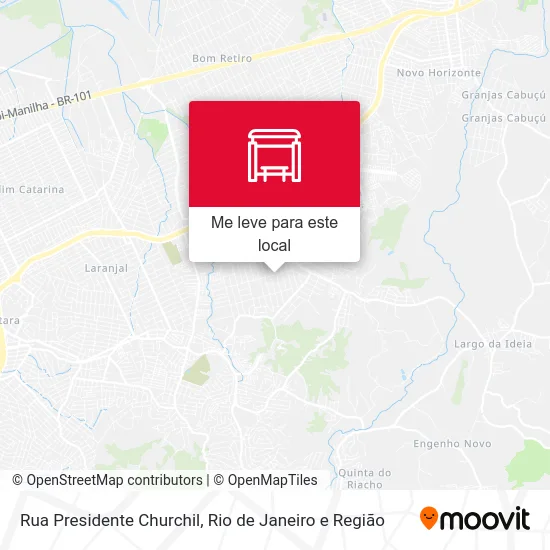 Rua Presidente Churchil mapa