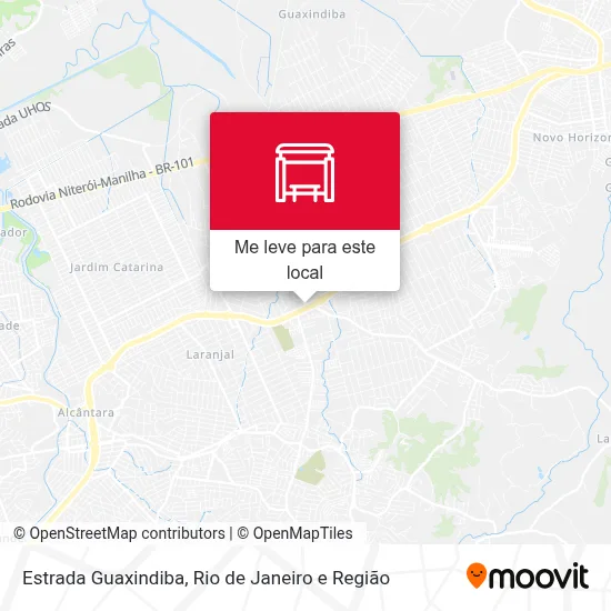 Estrada Guaxindiba mapa