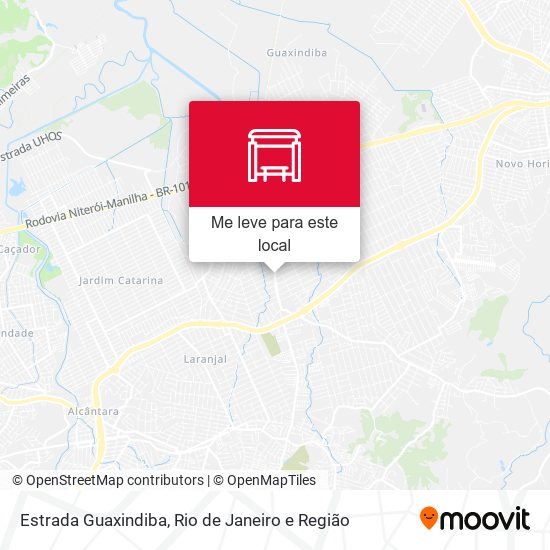 Estrada Guaxindiba mapa