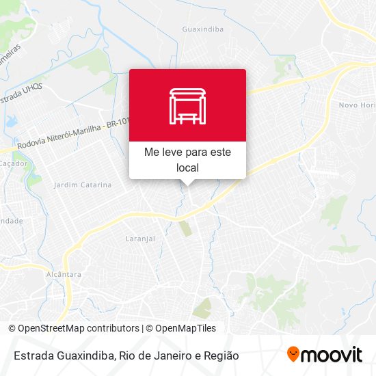 Estrada Guaxindiba mapa