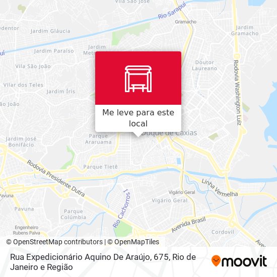 Rua Expedicionário Aquino De Araújo, 675 mapa