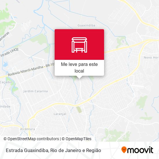 Estrada Guaxindiba mapa