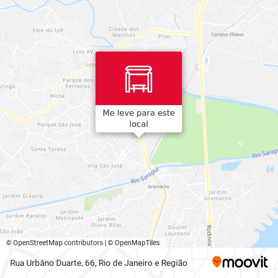 Rua Urbâno Duarte, 66 mapa