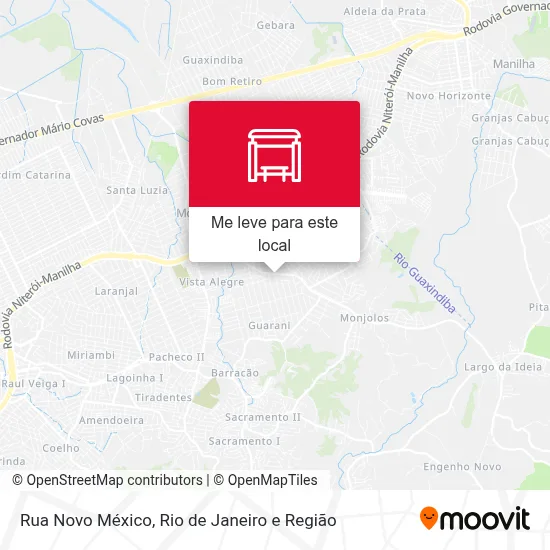 Rua Novo México mapa