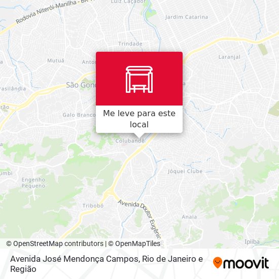 Avenida José Mendonça Campos mapa
