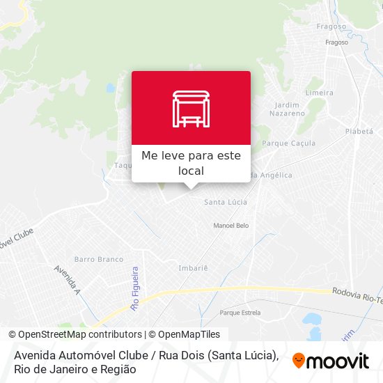 Avenida Automóvel Clube / Rua Dois (Santa Lúcia) mapa