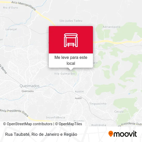 Rua Taubaté mapa