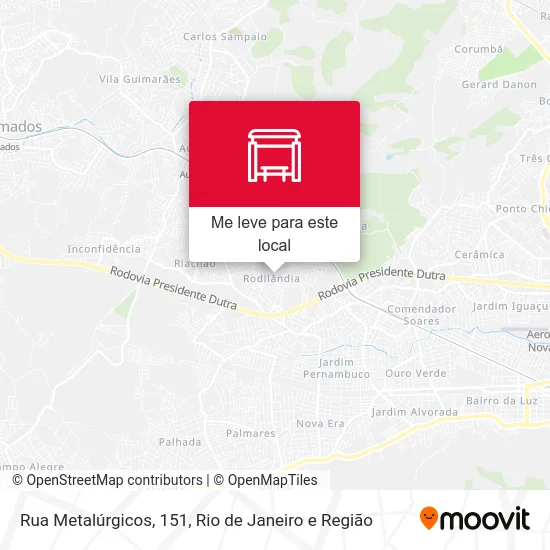 Rua Metalúrgicos, 151 mapa