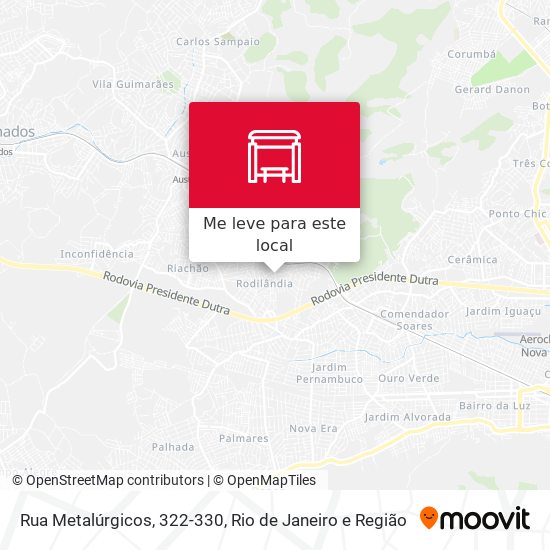 Rua Metalúrgicos, 322-330 mapa