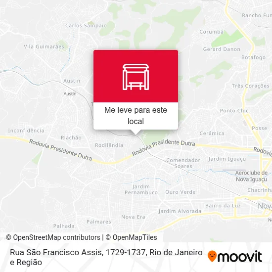 Rua São Francisco Assis, 1729-1737 mapa
