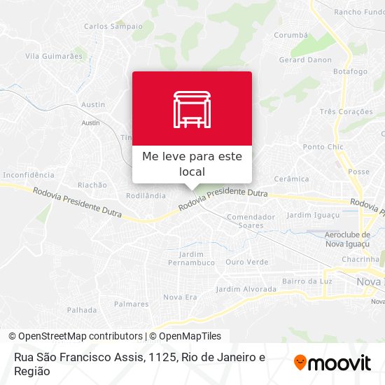 Rua São Francisco Assis, 1125 mapa