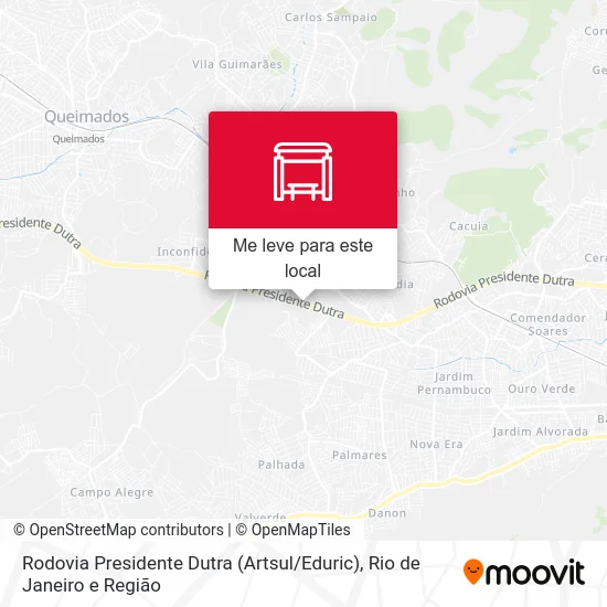Rodovia Presidente Dutra (Artsul / Eduric) mapa