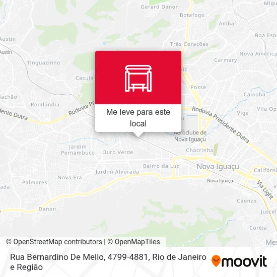 Rua Bernardino De Mello, 4799-4881 mapa