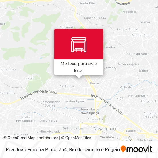 Rua João Ferreira Pinto, 754 mapa