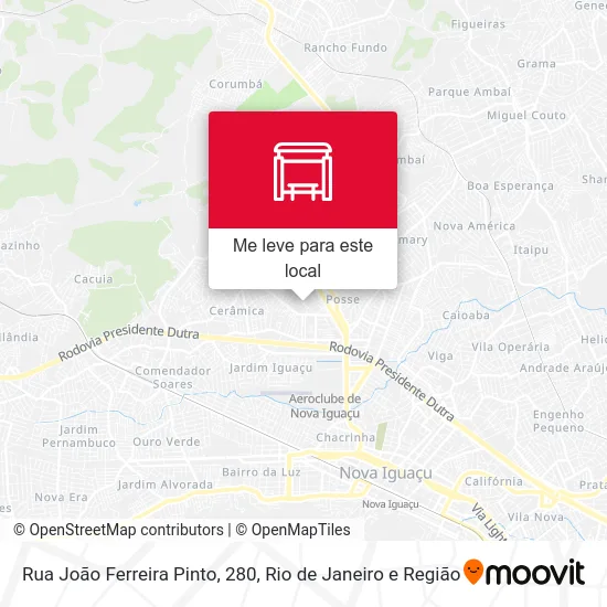 Rua João Ferreira Pinto, 280 mapa