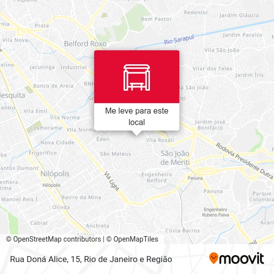 Rua Doná Alice, 15 mapa