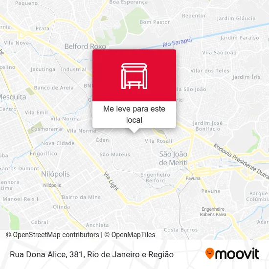 Rua Dona Alice, 381 mapa