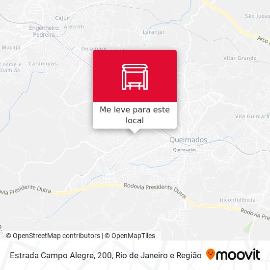 Estrada Campo Alegre, 200 mapa