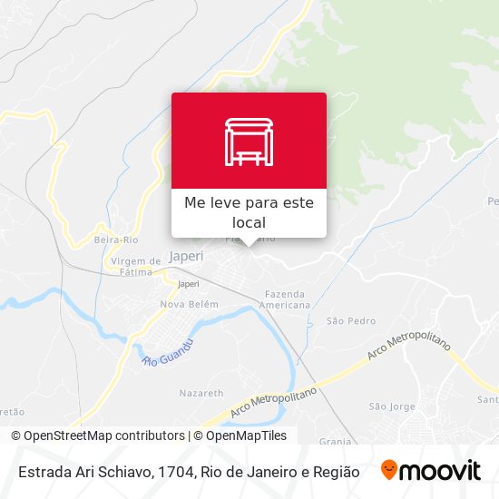 Estrada Ari Schiavo, 1704 mapa