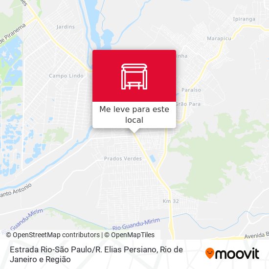 Estrada Rio-São Paulo / R. Elias Persiano mapa