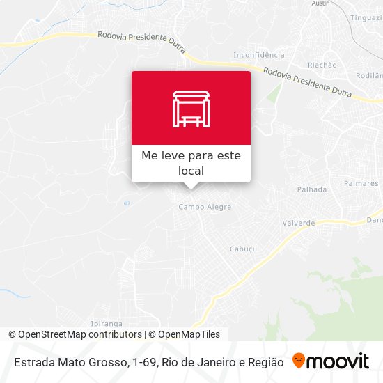 Estrada Mato Grosso, 1-69 mapa
