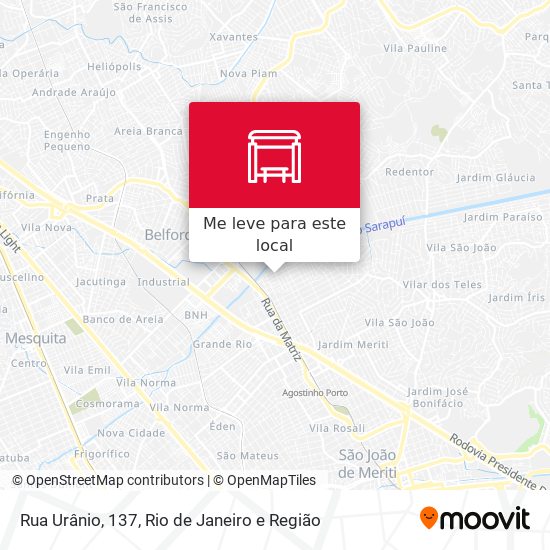 Rua Urânio, 137 mapa