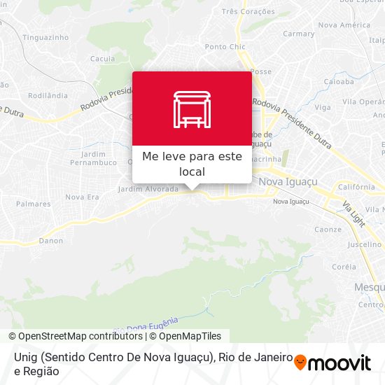 Unig (Sentido Centro De Nova Iguaçu) mapa