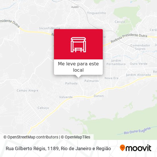 Rua Gilberto Régis, 1189 mapa