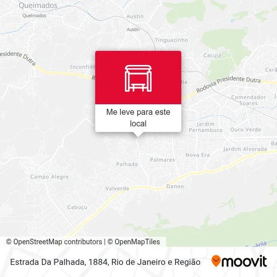 Estrada Da Palhada, 1884 mapa