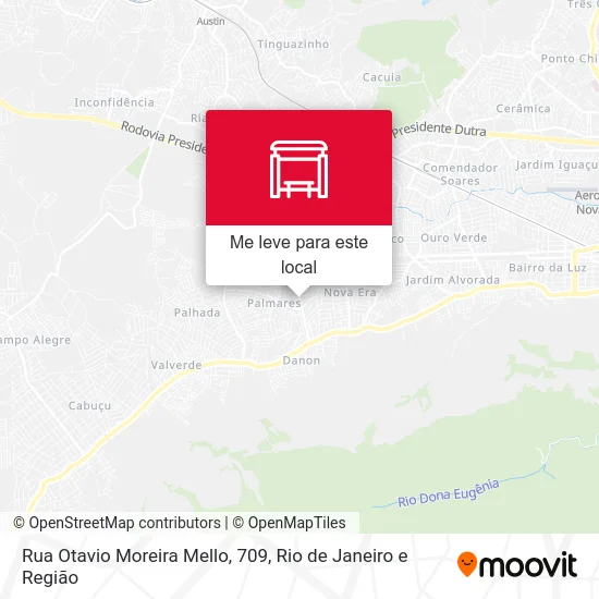 Rua Otavio Moreira Mello, 709 mapa