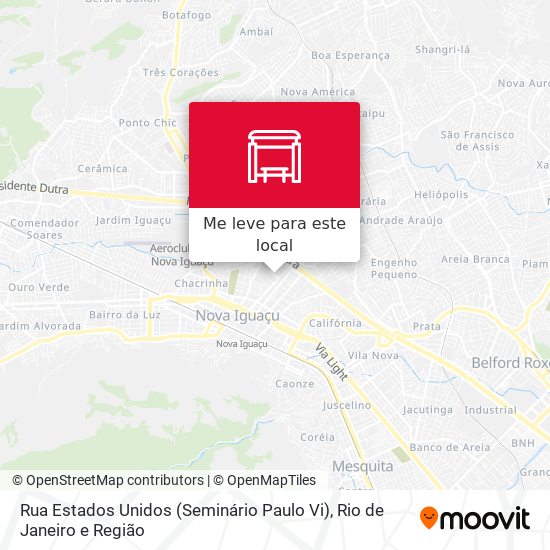 Rua Estados Unidos (Seminário Paulo Vi) mapa