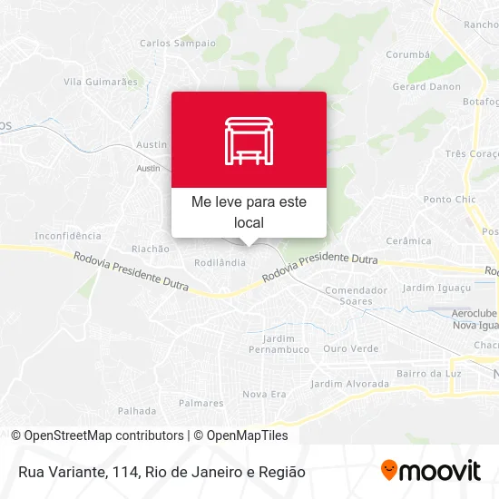 Rua Variante, 114 mapa