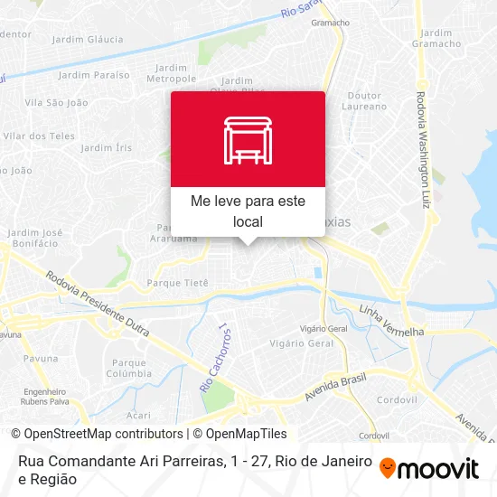Rua Comandante Ari Parreiras, 1 - 27 mapa