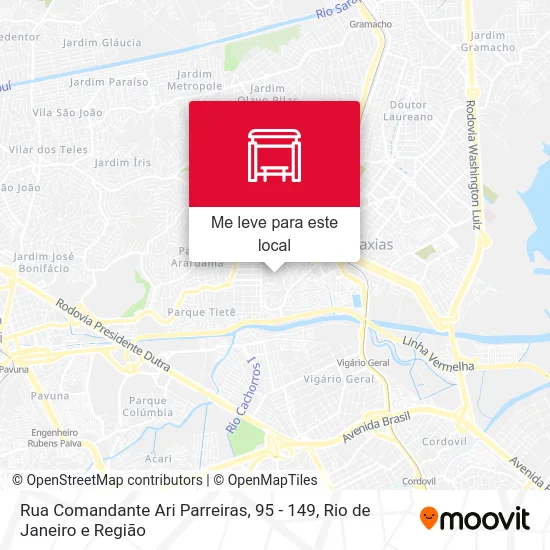 Rua Comandante Ari Parreiras, 95 - 149 mapa