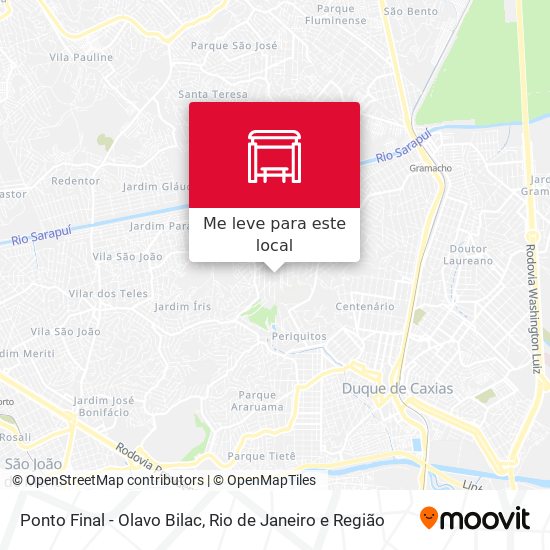 Ponto Final - Olavo Bilac mapa
