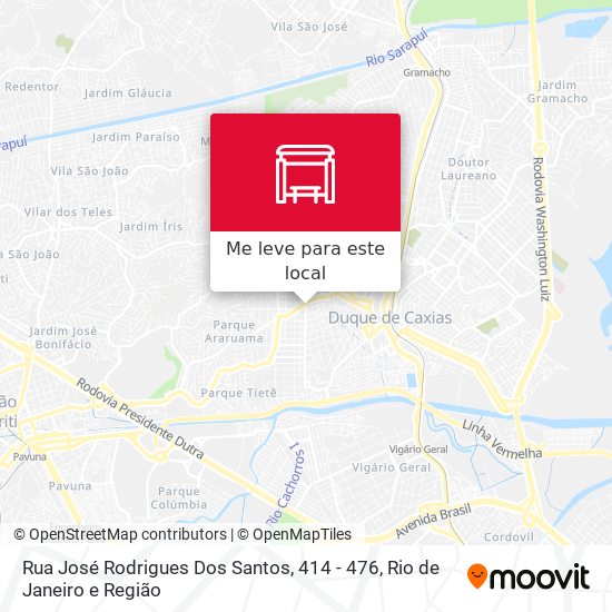 Rua José Rodrigues Dos Santos, 414 - 476 mapa