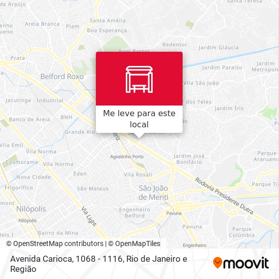 Avenida Carioca, 1068 - 1116 mapa