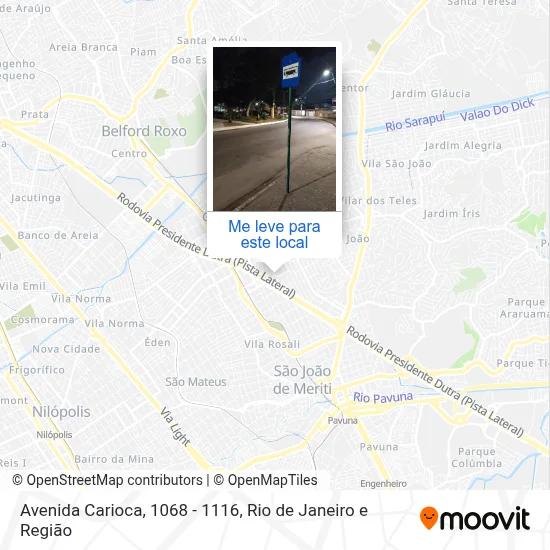 Avenida Carioca, 1068 - 1116 mapa