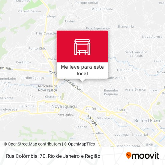 Rua Colômbia, 70 mapa