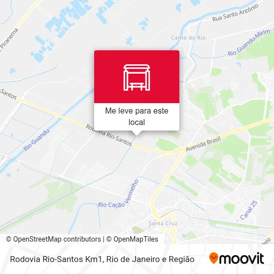 Rodovia Rio-Santos Km1 mapa