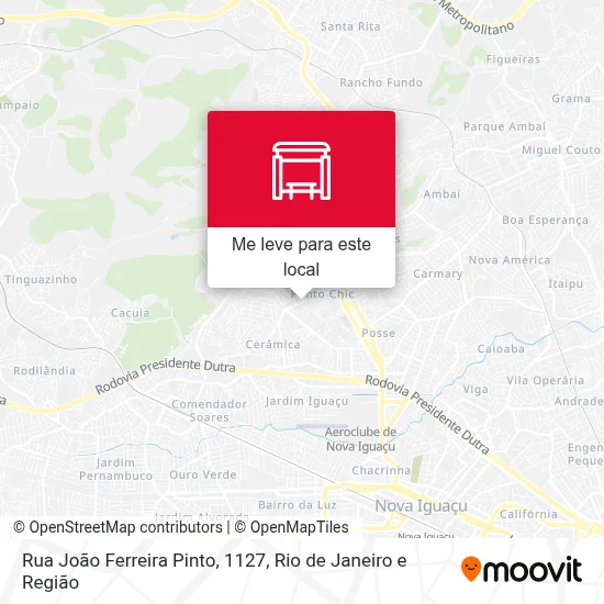 Rua João Ferreira Pinto, 1127 mapa
