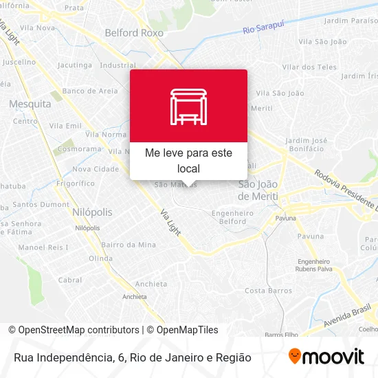 Rua Independência, 6 mapa