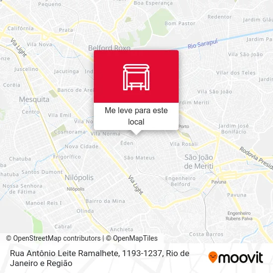 Rua Antônio Leite Ramalhete, 1193-1237 mapa