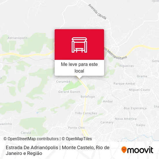 Estrada De Adrianópolis | Monte Castelo mapa