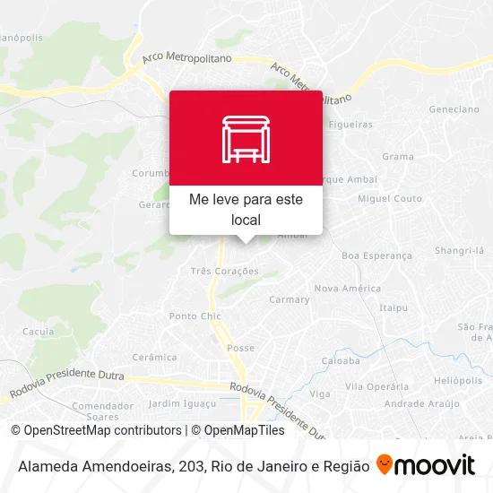 Alameda Amendoeiras, 203 mapa