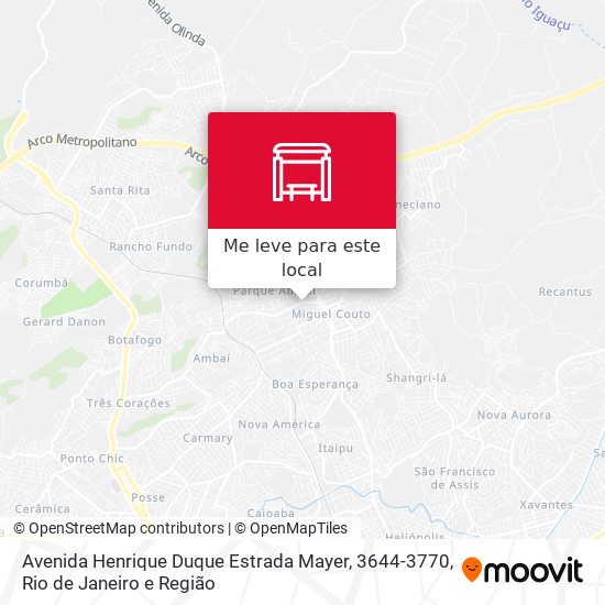 Avenida Henrique Duque Estrada Mayer, 3644-3770 mapa