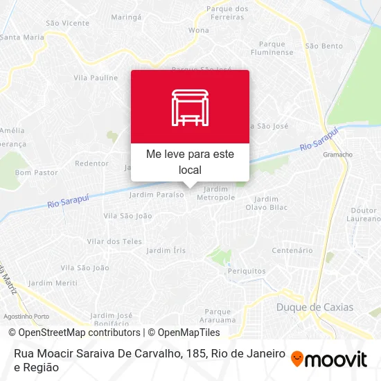 Rua Moacir Saraiva De Carvalho, 185 mapa